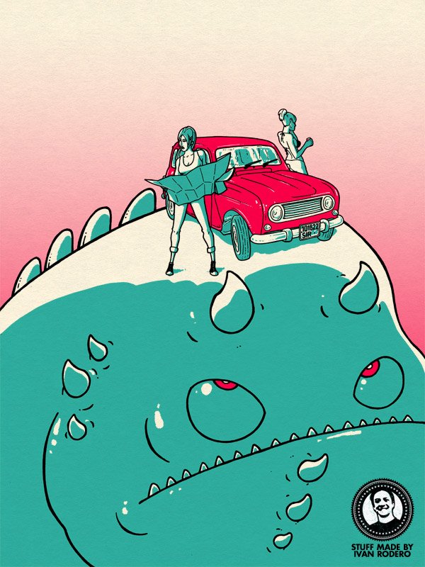 Wrong Turn In Albuquerque, an illustration by Ivan Rodero